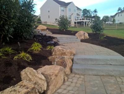 Walkway in Downingtown that connects front of house to back patio. Walkway in Downingtown that connects front of house to back patio.