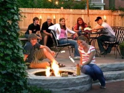 Fire pits gather family and friends together. Fire pits gather family and friends together.
