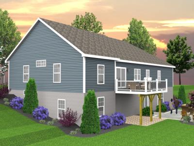This is a 3D drawing that will help a homeowner understand their overall goal and scheduling their landscaping  in phases if they choose.