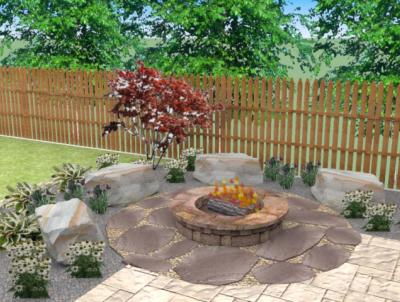 3-D image of fire pit 3-D image of fire pit