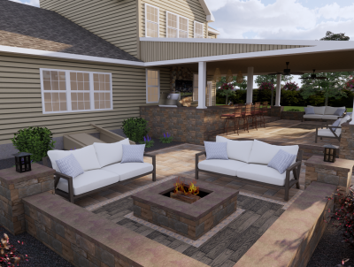 Everyone loves gathering around a fire pit for both its looks and warmth.