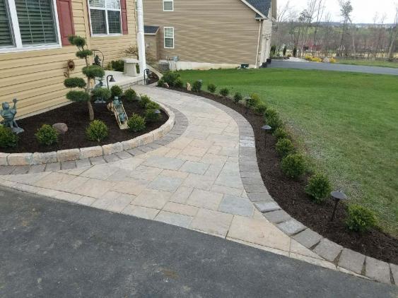 New walkway in Gilbertsville is inviting and increases curb appeal.