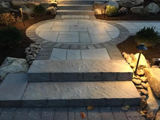 Aberdeen slab pavers with soldier border.
