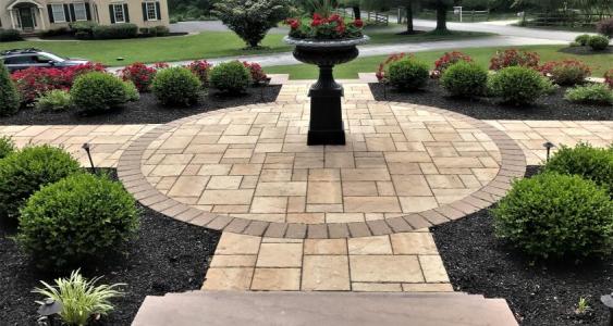 Front entrance paver project in Malvern, PA