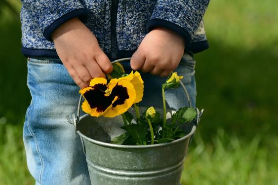 Children find joy discovering nature.