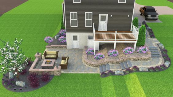 This 3D Design shows the homeowner just how their new patio will flow.