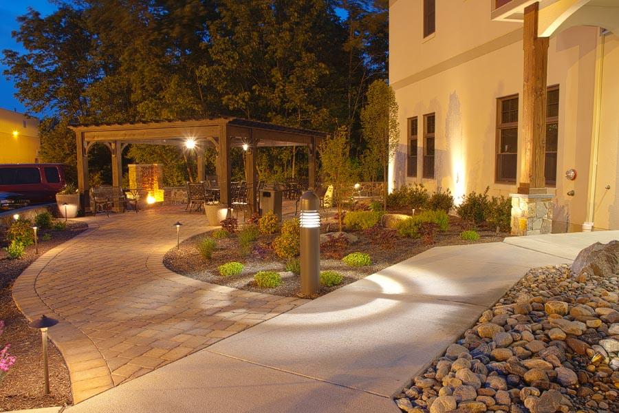 Outdoor Lighting Ideas Whitehouse Landscaping Path Lighting Guides You To This Wonderful Outdoor Living Space At Pottstown Pa Business