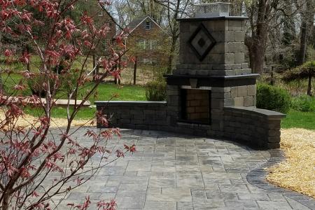 Stone fireplace in Phoenixville, PA