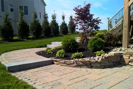 Landscaping with patio pavers in Phoenixville PA