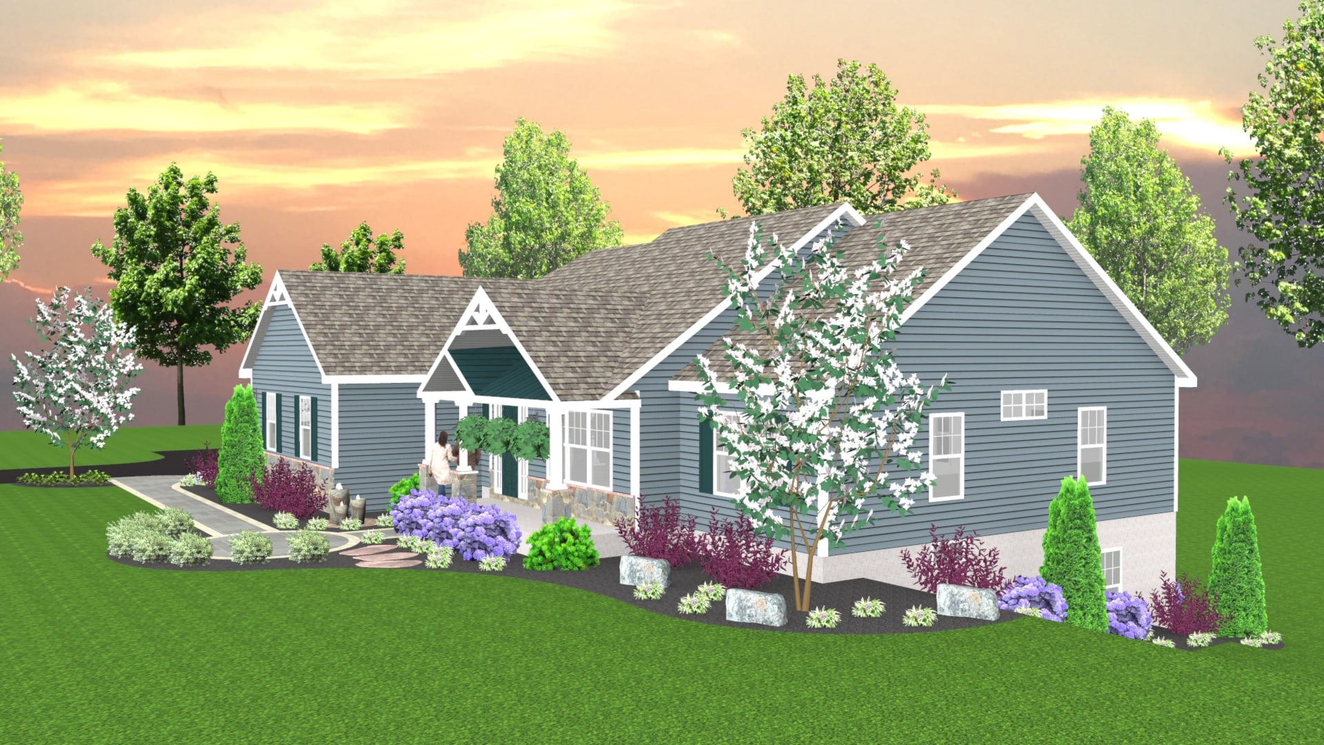 Landscape designs for front of house discount