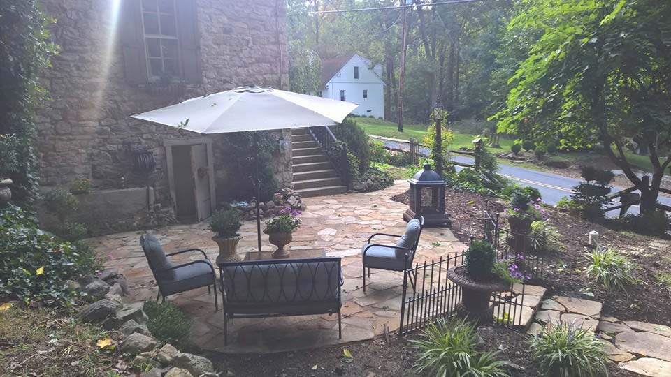 After' flagstone patio installation in Boyertown, PA
