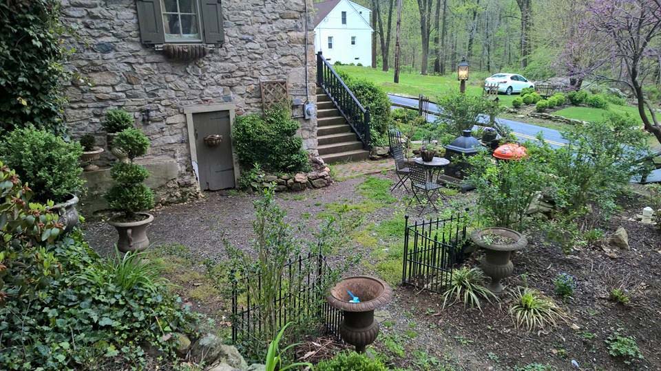 'Before' patio installation in Boyertown