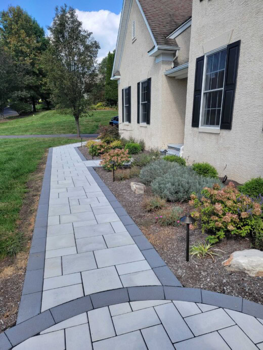 New paver walker creates a welcoming entrance