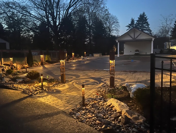 Landscape lighting adds enjoyment when the sun goes down.