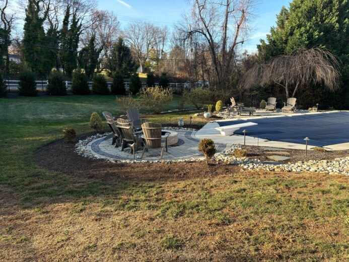 Fire Pit added to poolside.
