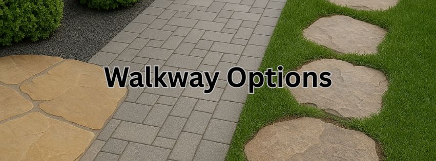 Flagstone, Paver, Stepping Stone walkway options